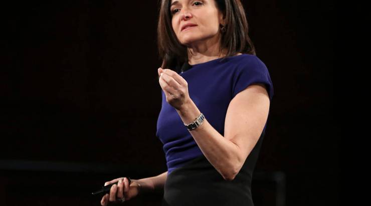 Meta chief operating officer Sheryl Sandberg at a public speaking event