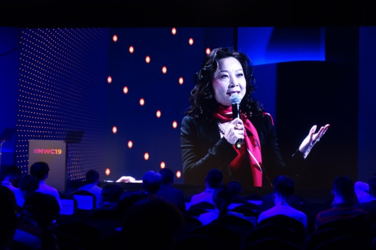 J.P. Morgan Chase’s vice chairman of Asia Pacific, Jing Ulrich at the 2019 Shanghai Mobile World Congress said the ties between the American and Chinese economies are impossible to sever. Credit: Charles Zhang/Marketplace