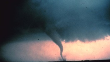View of tornado in Cordell, Oklahoma on May 22, 1981