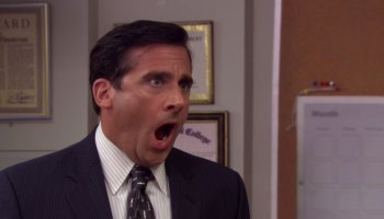 Michael Scott yelling "No!" from the "Office" episode "Frame Toby."