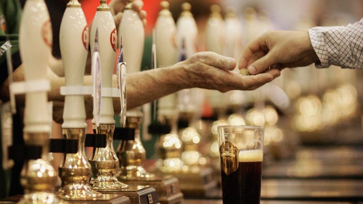 A pint of beer is served at The Great British Beer Festival on August 1, 2006 in London.