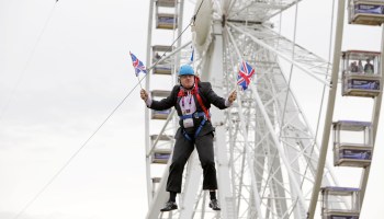 Boris Johnson got stuck on a zip-line during his tenure as Mayor of London in 2012.
