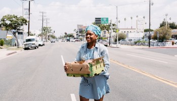 South LA resident Olympia Auset started a produce stand three years ago and now wants to expand into a physical store.