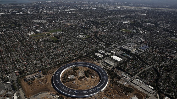 An aerial view of Apple's Cupertino, California, headquarters in 2017.