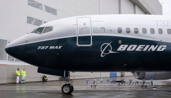 The now-grounded Boeing 737 Max sits on the tarmac outside of the Boeing factory in 2018 in Renton, Washington.