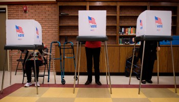 Voters cast ballots in Chestertown, Maryland, in October 2018.