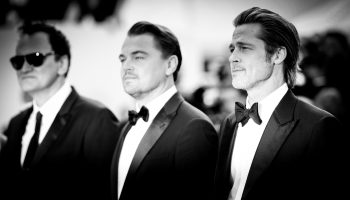 Quentin Tarantino, Leonardo DiCaprio and Brad Pitt attend the screening of "Once Upon a Time ... in Hollywood" during the 72nd Cannes Film Festival.
