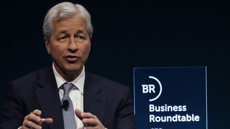 A group of nearly 200 CEOs led by Jamie Dimon, CEO of JPMorgan Chase, announced efforts to build an economy that works for all Americans on Monday.