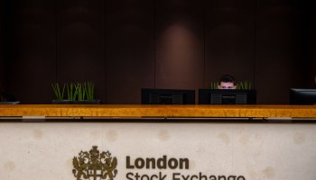 A reception desk at London Stock Exchange