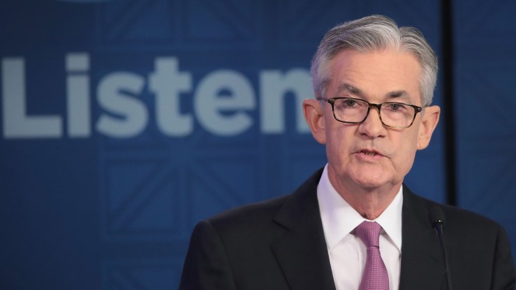 Jerome Powell, chair of the Federal Reserve's board of governors, speaks during a conference at the Federal Reserve Bank of Chicago in June.