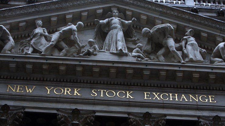 The outside of the New York Stock Exchange.