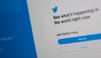 The Twitter logo is seen on a computer in this photo illustration.