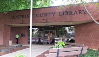 People without internet access at home visit the Lumpkin County Library 24 hours a day to use its fiber-optic broadband connection. At night, they pull up in the parking lot to connect to Wi-Fi.