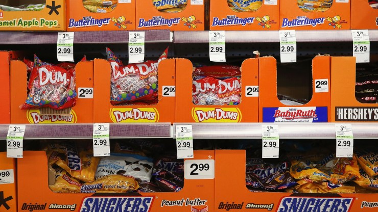 Candy on sale at a store.
