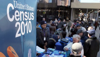 Census workers encourage participation in the 2010 census.
