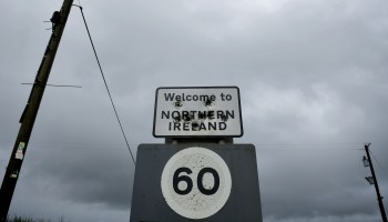 Derrylin, Northern Ireland, at the border with the Irish Republic.