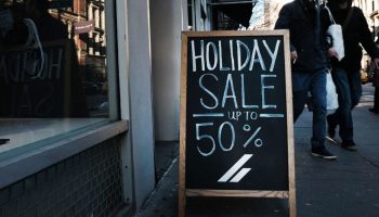 A holiday sale in New York City.