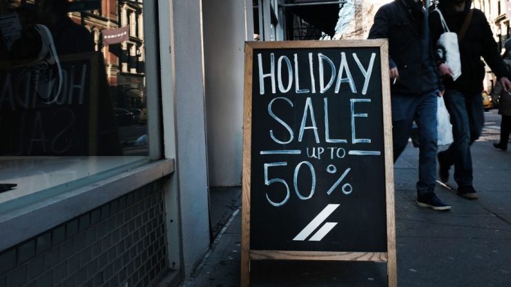A holiday sale in New York City.