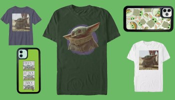 Disney has some basic Baby Yoda merchandise on its online store, like T-shirts and phone cases.