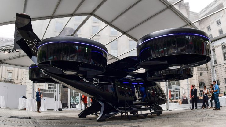The Bell Nexus concept vehicle is one of several designs for vertical takeoff and landing (VTOL) vehicles that can be used as air taxis.