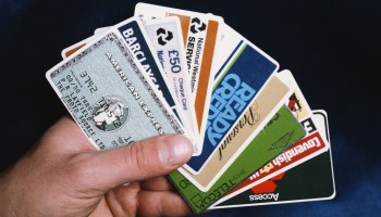 A selection of credit and bank cards in 1986.