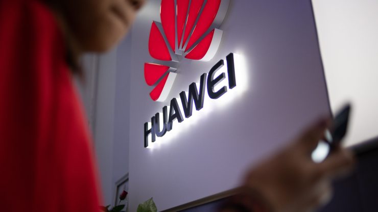 A Huawei sign