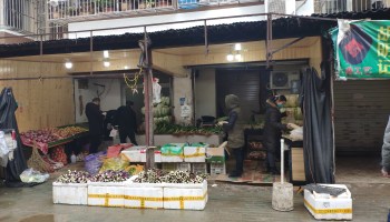 A vegetable stand in Wuhan city, the epicenter of the new coronavirus outbreak. Resident Tian Changxing said vegetables are in short supply in the city.