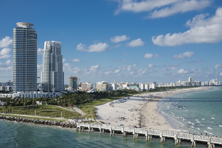 Florida is among a number of states that have cut back on unemployment assistance. Above, Miami Beach.
