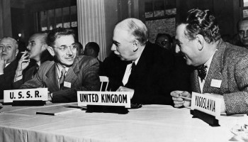 English economist John Maynard Keynes attends the United Nations International Monetary and Financial Conference at the Mount Washington Hotel in New Hampshire in 1944.