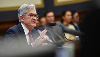 Federal Reserve Board Chairman Jerome Powell testifies before the House Financial Services Committee on "Monetary Policy and the State of the Economy" on Capitol Hill in Washington, DC on Feb. 11, 2020.