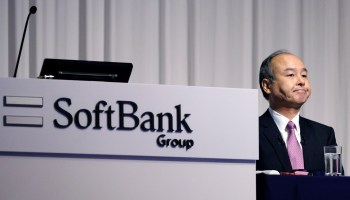 Japan's SoftBank Group CEO Masayoshi Son attends a press conference on the company's financial results in Tokyo on Nov. 6, 2019.
