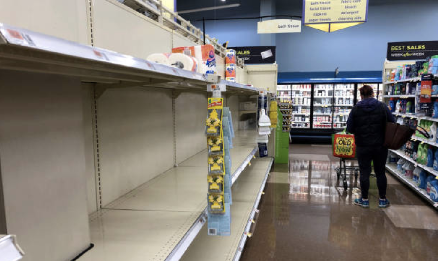Grocery store warriors. Restocking shelves and unable to go into self  isolation. Stay safe. : r/pics