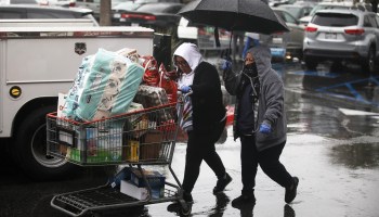 Shoppers stock up at a Costco in Glendale, California, on March 14.