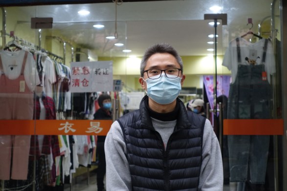 Edward Xie opened his first clothing shop shortly after China joined the World Trade Organization in 2001. His business grew from one shop to five but now he struggles to keep them open. (Jennifer Pak/Marketplace)