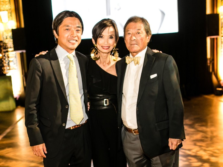 From left, Ken Natori, president of lingerie and loungewear company Natori; his mother, Josie, CEO; and her husband, also Ken.