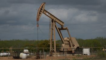 A view of an oil extraction site in Texas.