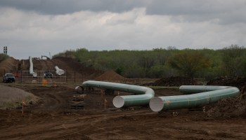 A view of pipeline construction, taking place outside Cotulla, Texas back in 2019, for the future transport of crude oil.