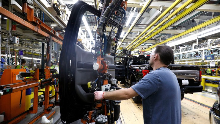A Ford F-150 factory in Michigan.
