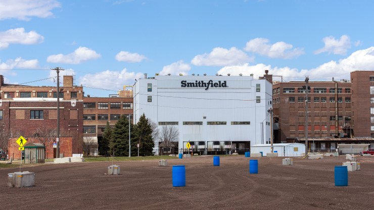 The Smithfield Foods pork processing plant in Sioux Falls, South Dakota.