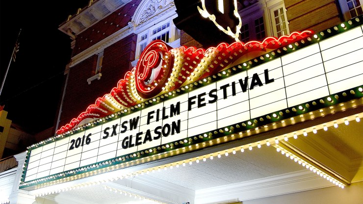 The SXSW film festival marquee in 2016.