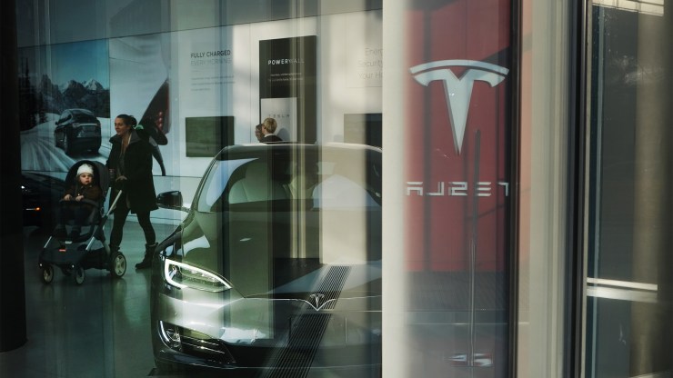 A Tesla dealership in New York.