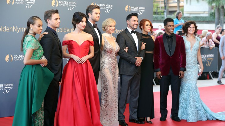 Cast members of "The Bold and the Beautiful" at the Monte-Carlo Television Festival in 2017.