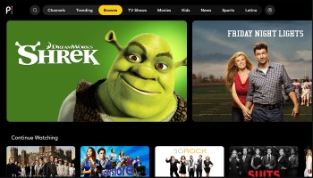 A preview of the user interface for NBCUniversal's streaming service, Peacock, which launched Wednesday.