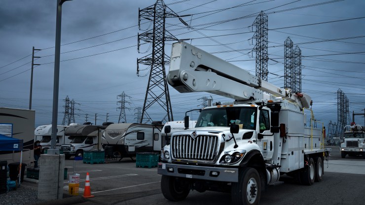 A sequestered worker site at the Mira Loma grid management system for South California Edison on June 5, 2020 in Ontario, California. Edison sequestered workers to keep them from potential exposure to COVID-19.