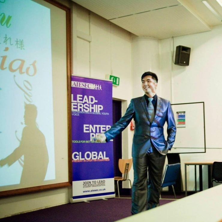Tony Lin in the U.K. during his studies, which he said used to give graduates an edge in the Chinese jobs market, but is no longer a given. (Courtesy of Tony Lin)