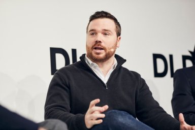 Kevin Roose speaking at the New York Times DLD Munich Conference in 2019, Europe's big innovation conference.