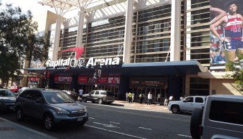 An exterior view of D.C.'s Capital One Arena.