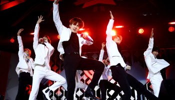 BTS performs in Los Angeles in 2019. K-pop is a big part of South Korea's cultural exports.