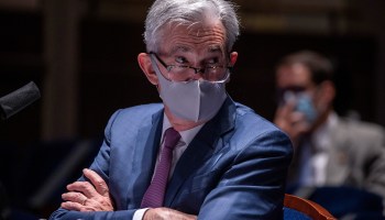 Fed Chair Jerome Powell testifies during a hearing on Capitol Hill in June.
