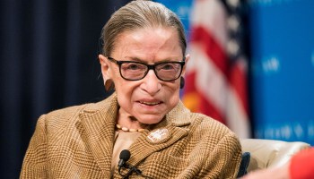 U.S. Supreme Court Justice Ruth Bader Ginsburg speaks on a panel at Georgetown University in February.